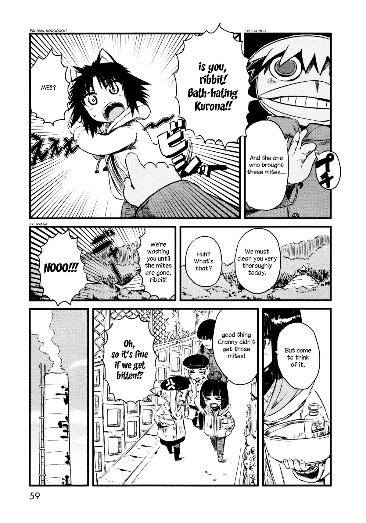 Neko Musume Michikusa Nikki Chapter 32 page 7 - Chapter 32: Ayakashi Passin' Time at the Bathhouse
