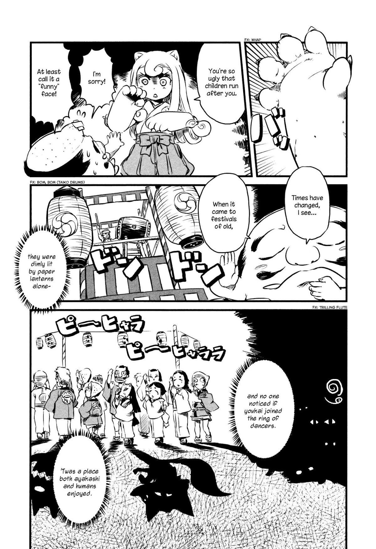 Neko Musume Michikusa Nikki Chapter 39 page 14 - Chapter 39: Youkai Passin' Time at the Bellybutton Festival