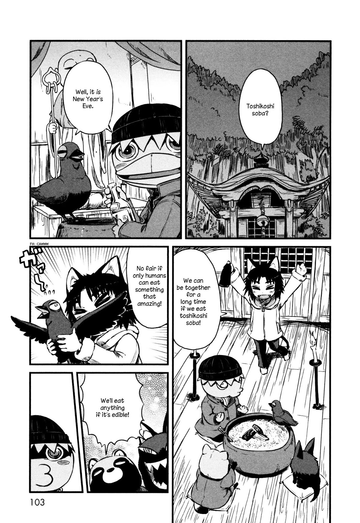 Neko Musume Michikusa Nikki Chapter 41 page 5 - Chapter 41: Everyone Passin' Time Eating Toshikoshi Soba