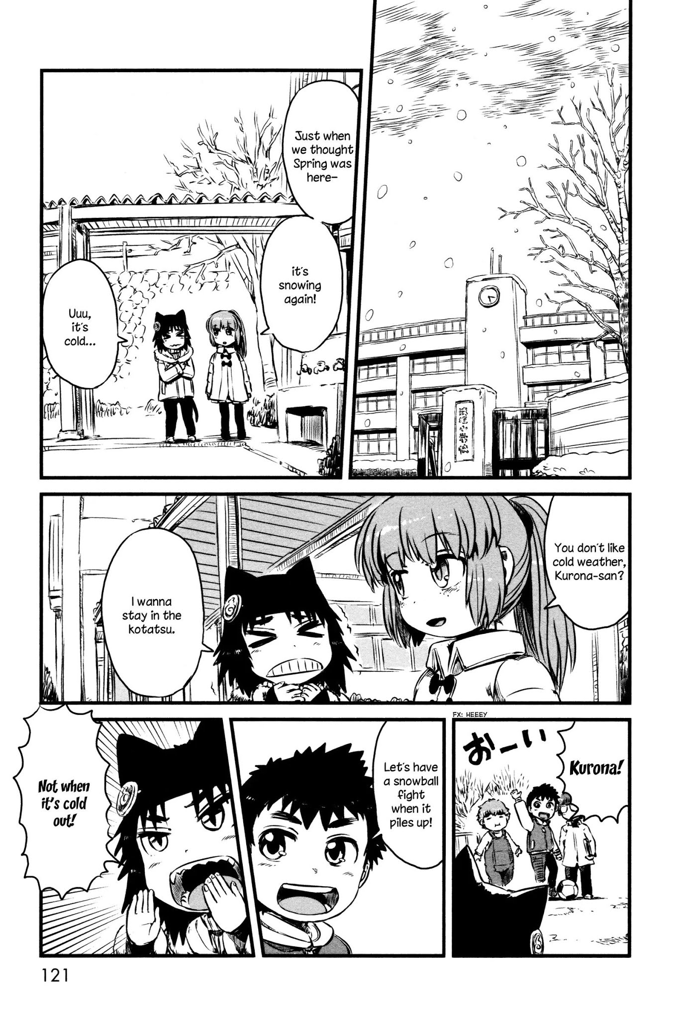 Neko Musume Michikusa Nikki Chapter 42 page 1 - Chapter 42: Passin' Time With Snow and Spring