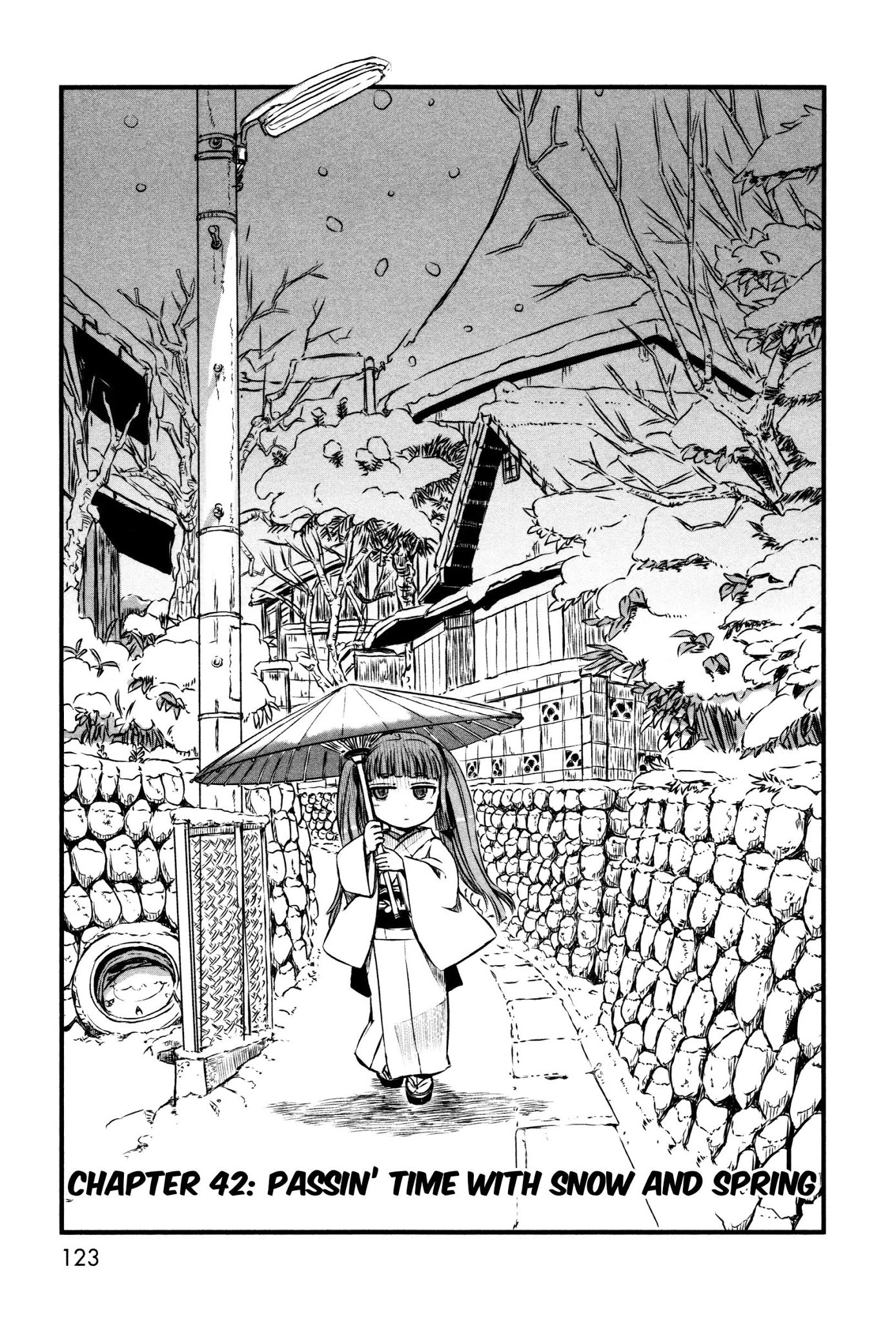 Neko Musume Michikusa Nikki Chapter 42 page 3 - Chapter 42: Passin' Time With Snow and Spring