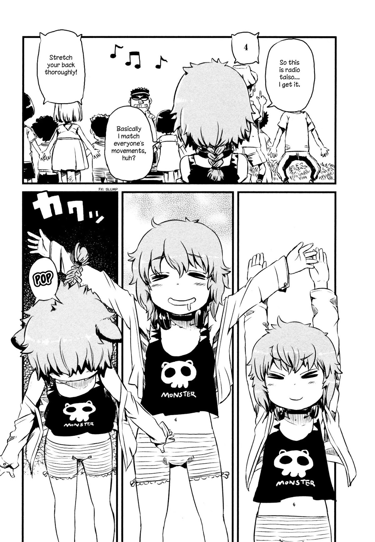 Neko Musume Michikusa Nikki Chapter 48 page 14 - Chapter 48: Passin' Time With Tanuki's Radio Taiso