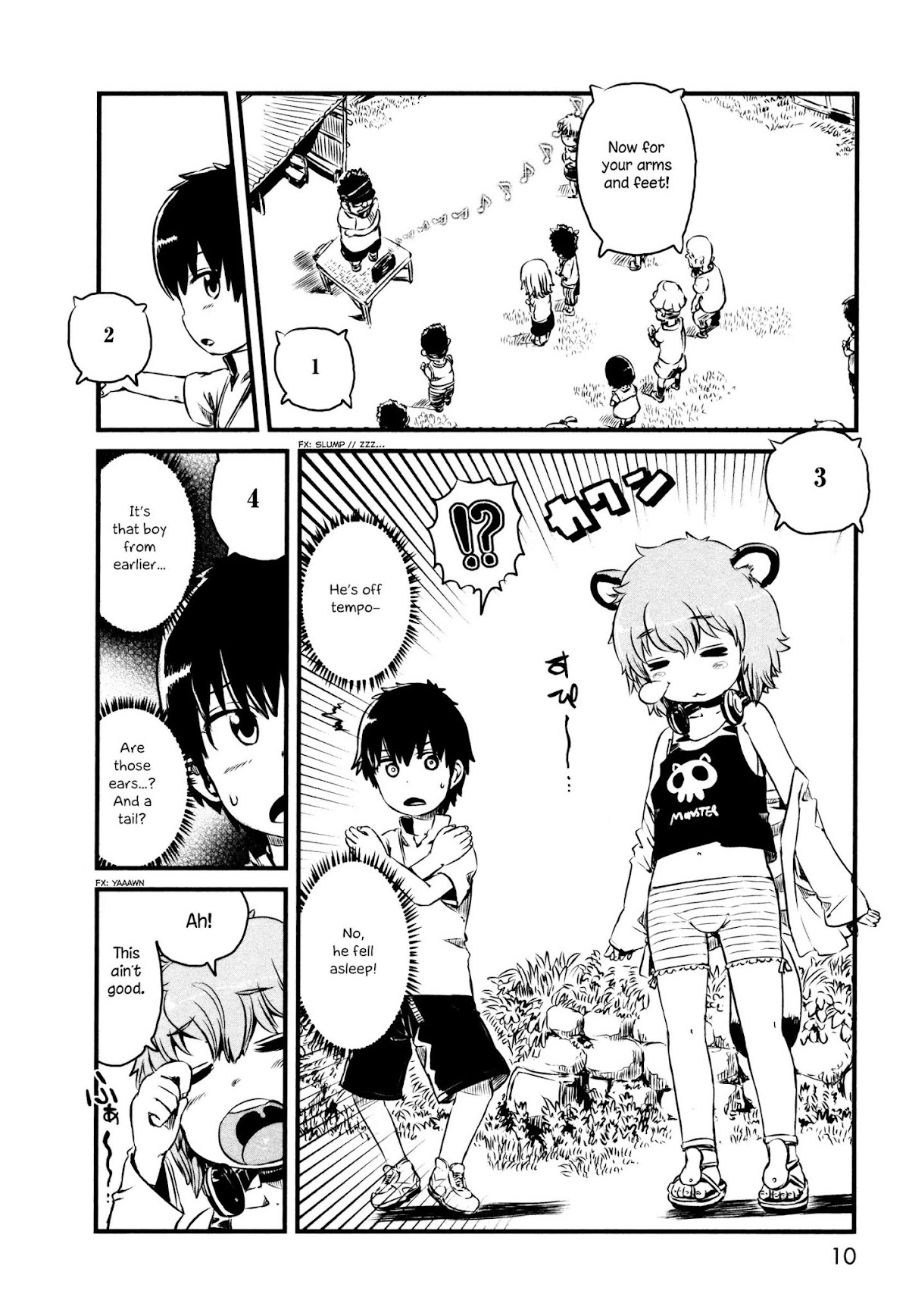Neko Musume Michikusa Nikki Chapter 48 page 15 - Chapter 48: Passin' Time With Tanuki's Radio Taiso