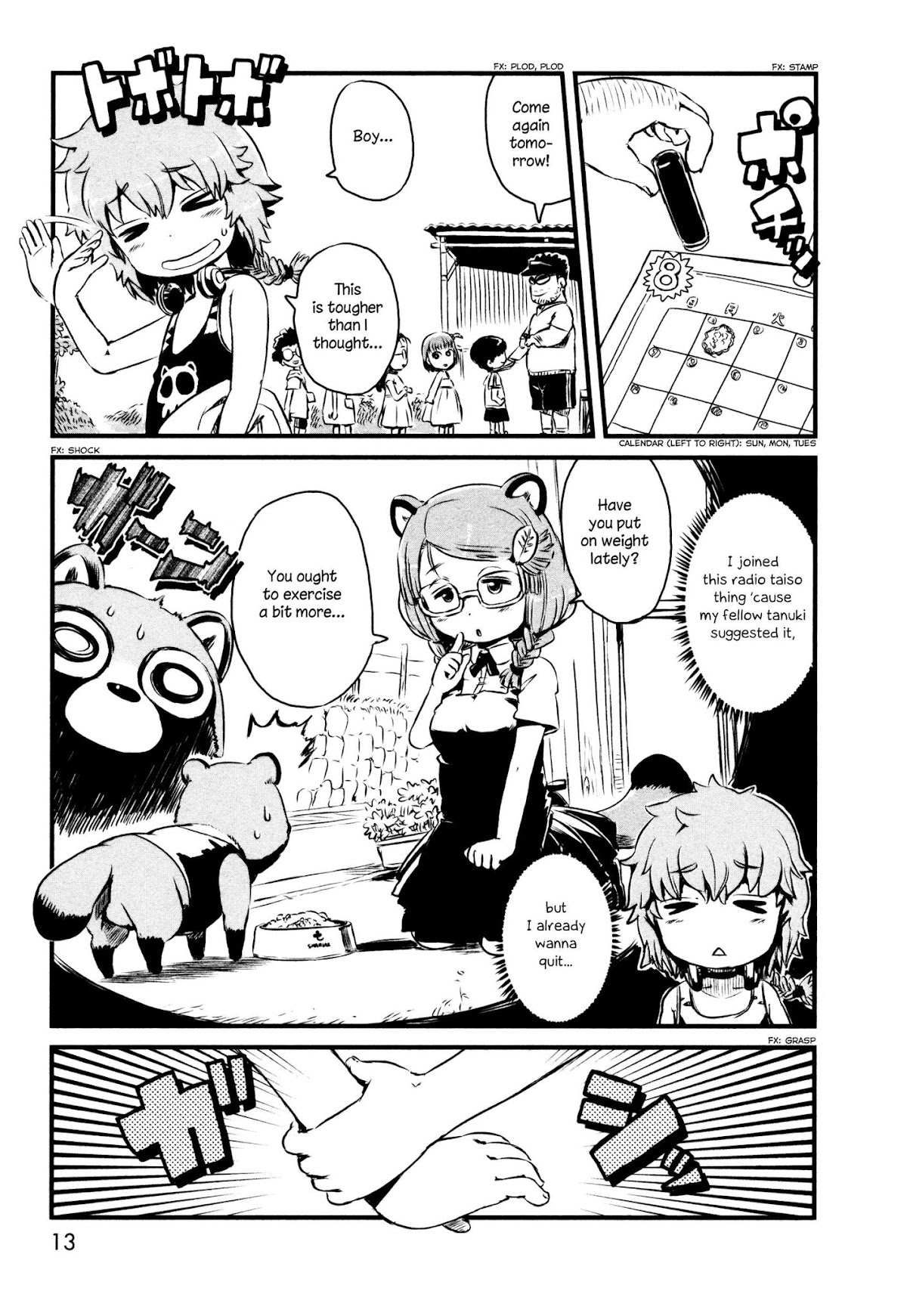 Neko Musume Michikusa Nikki Chapter 48 page 18 - Chapter 48: Passin' Time With Tanuki's Radio Taiso