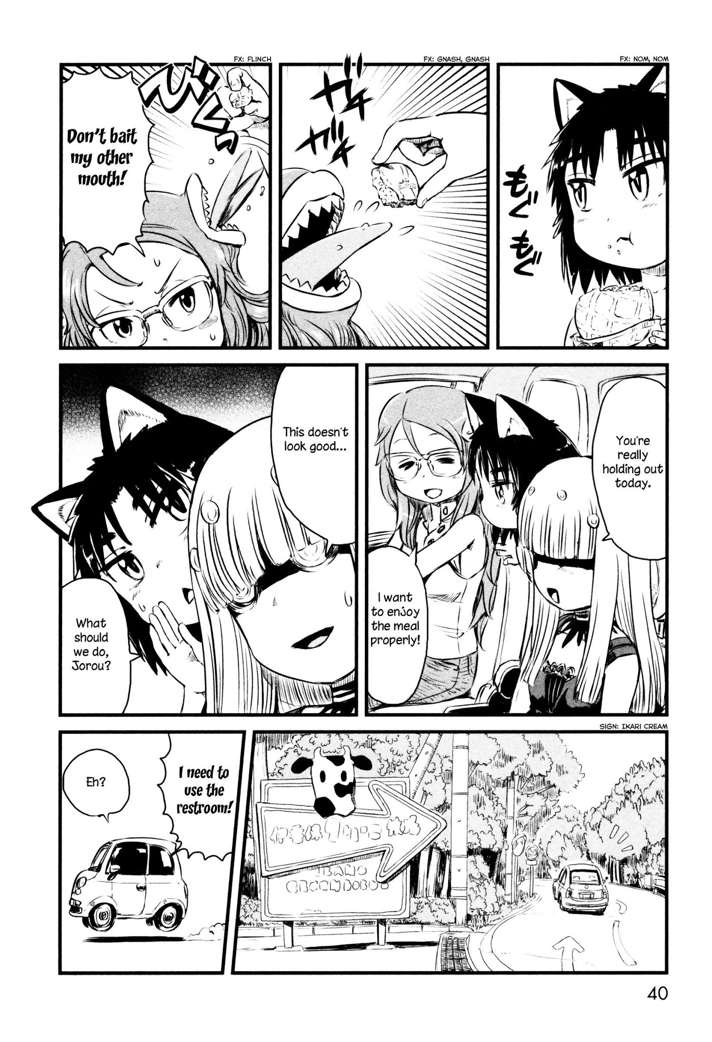 Neko Musume Michikusa Nikki Chapter 49 page 10 - Chapter 49: Passin' Time and Dining Out with Futakuchi-Onna
