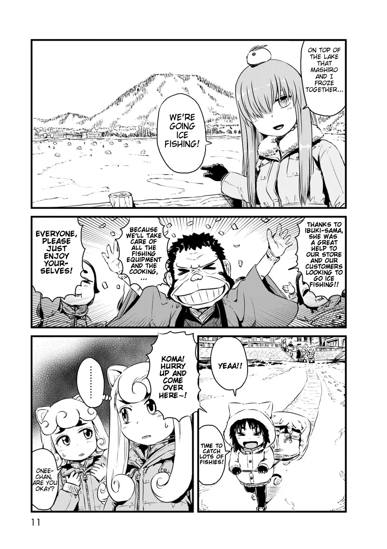 Neko Musume Michikusa Nikki Chapter 54 page 10 - Chapter 54: Passing the Time Ice Fishing