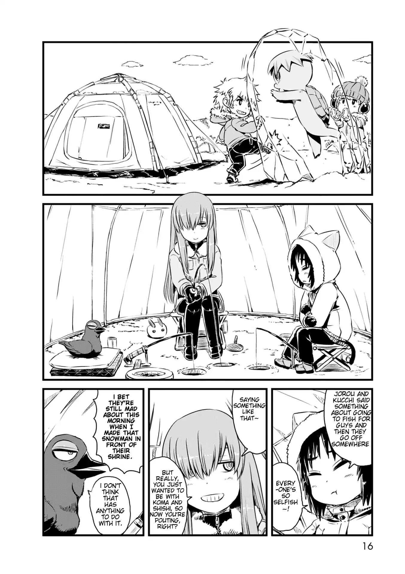 Neko Musume Michikusa Nikki Chapter 54 page 14 - Chapter 54: Passing the Time Ice Fishing