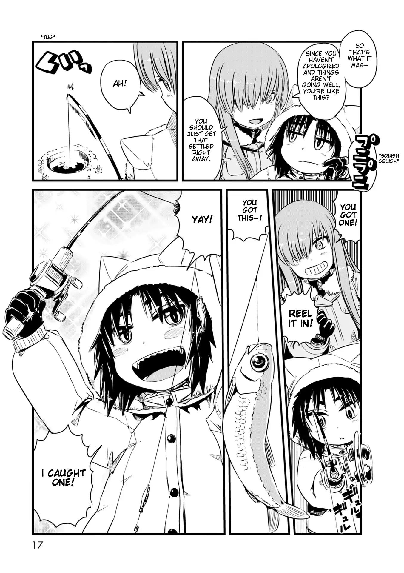 Neko Musume Michikusa Nikki Chapter 54 page 15 - Chapter 54: Passing the Time Ice Fishing