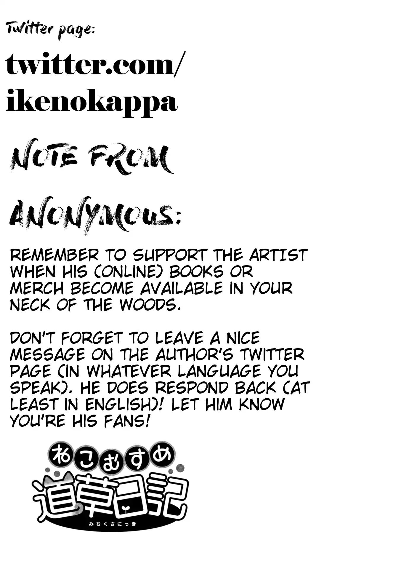 Neko Musume Michikusa Nikki Chapter 60 page 17 - Chapter 60: Passing The Time In The World Unknown