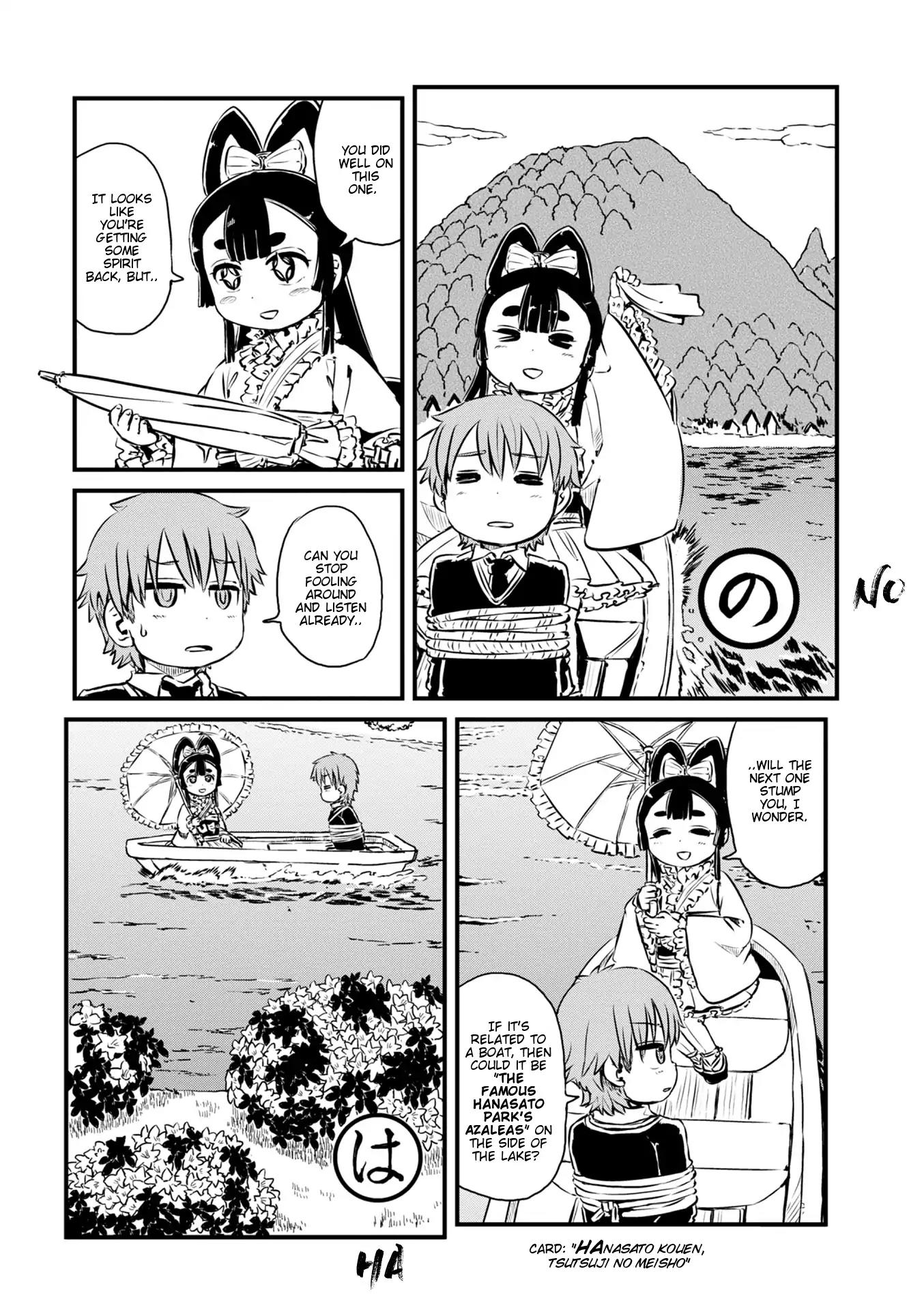 Neko Musume Michikusa Nikki Chapter 63 page 11 - Chapter 63: Passing the Time Touring the Hokumou Karuta Spots