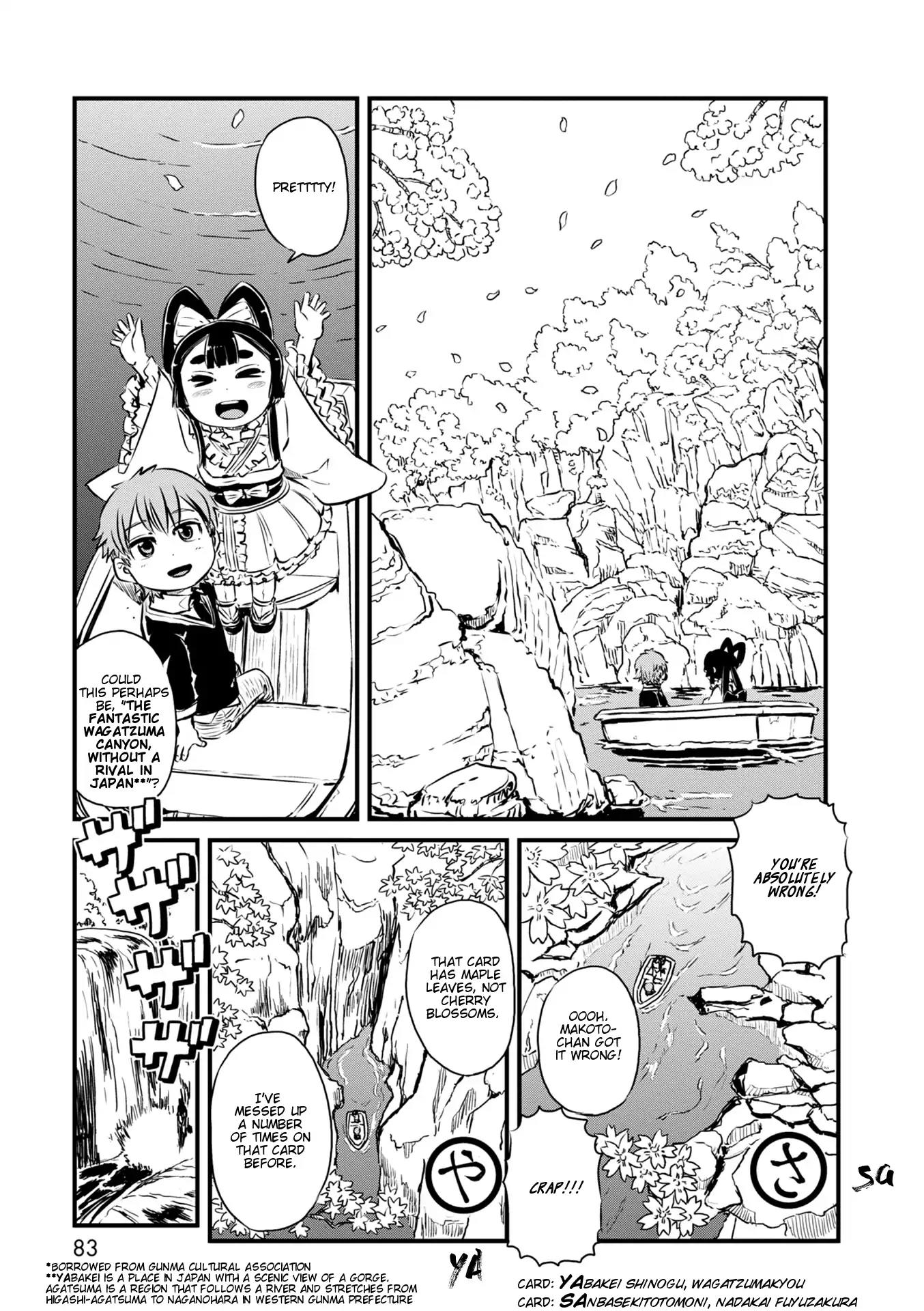 Neko Musume Michikusa Nikki Chapter 63 page 13 - Chapter 63: Passing the Time Touring the Hokumou Karuta Spots