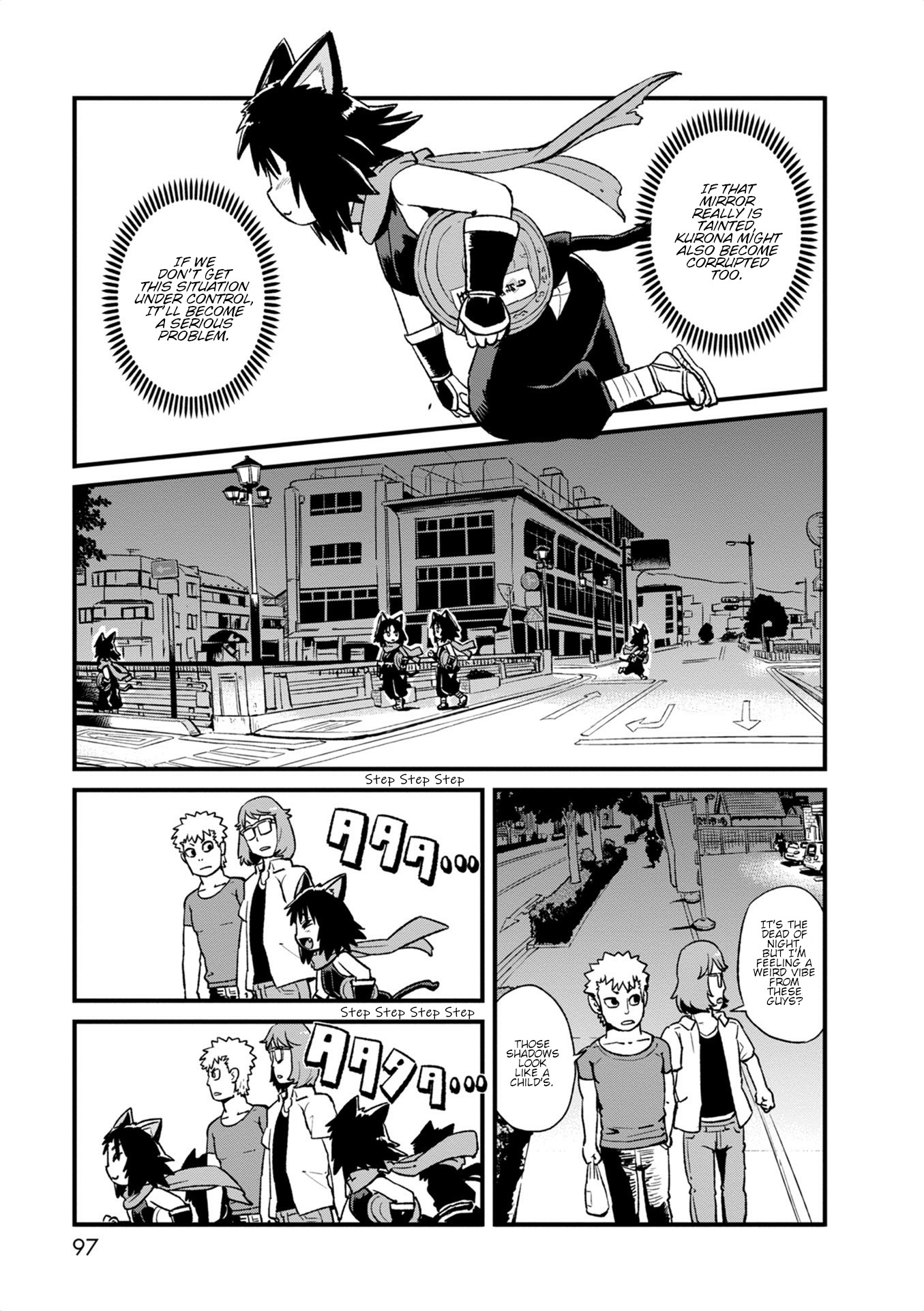 Neko Musume Michikusa Nikki Chapter 97 page 13 - Chapter 97: Passing the Time Doing Mirror Clone Jutsu with Kurona
