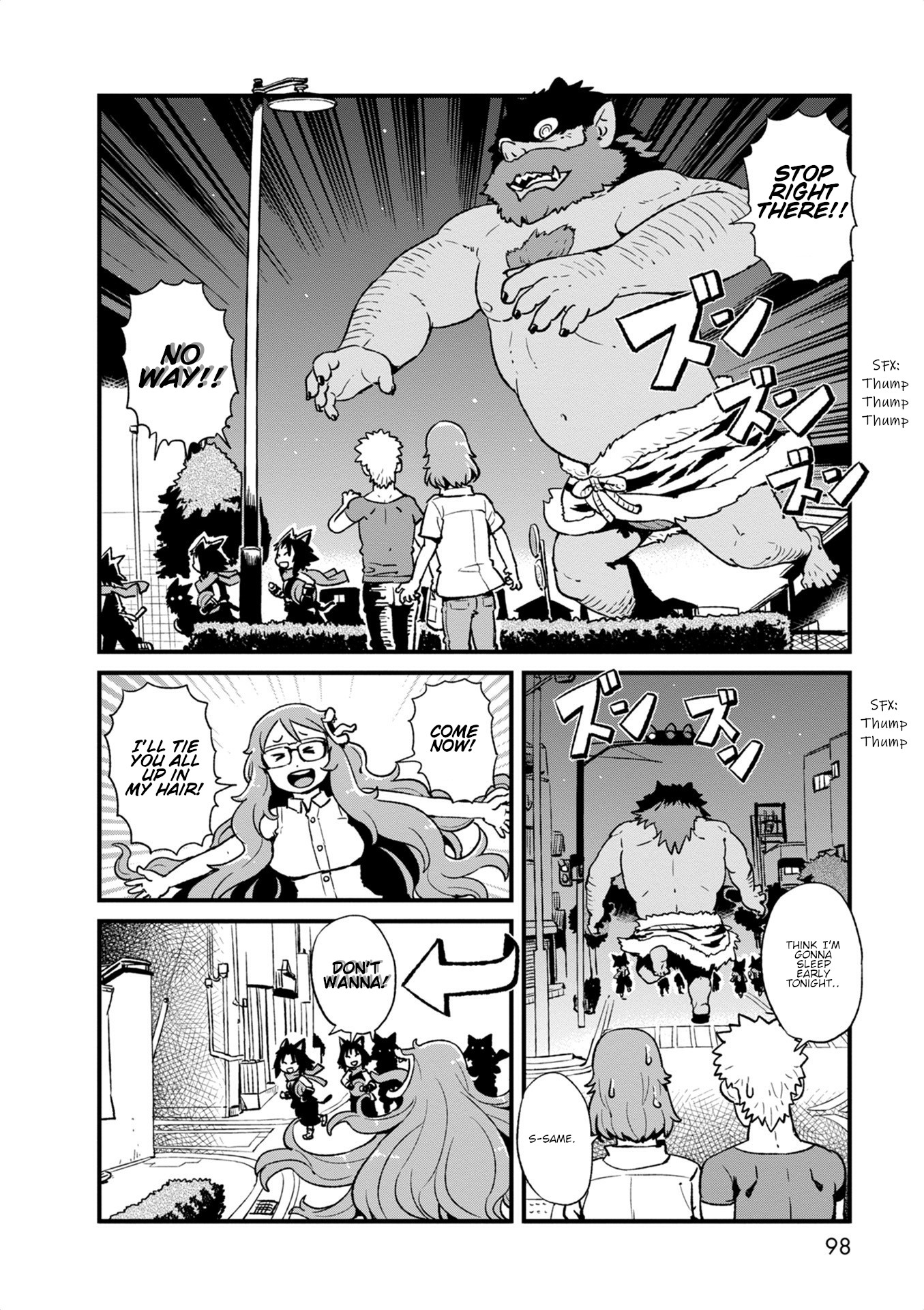 Neko Musume Michikusa Nikki Chapter 97 page 14 - Chapter 97: Passing the Time Doing Mirror Clone Jutsu with Kurona
