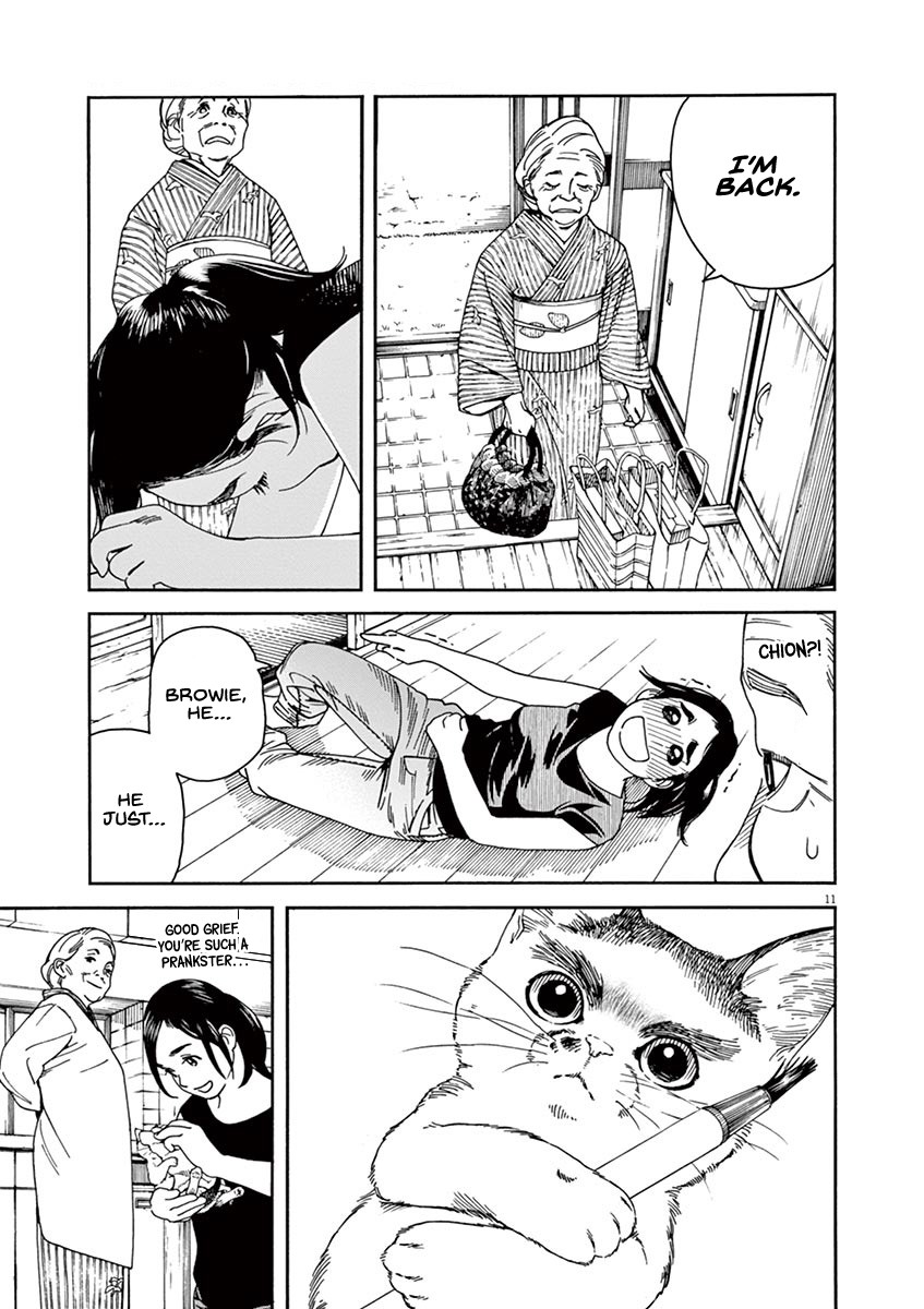 Neko no Otera no Chion-san Chapter 27 page 15 - Chapter 27: Chion's Edamame and Beer.