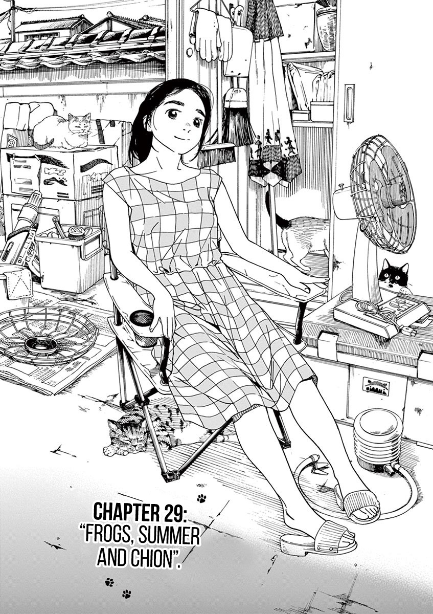 Neko no Otera no Chion-san Chapter 29 page 1 - Chapter 29: Frogs, Summer and Chion