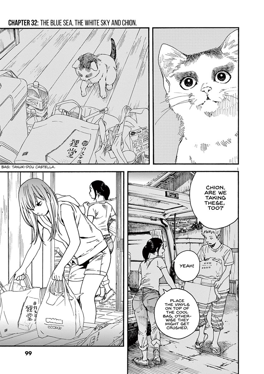 Neko no Otera no Chion-san Chapter 32 page 1 - Chapter 32: The Blue Sea, the White Sky and Chion-san