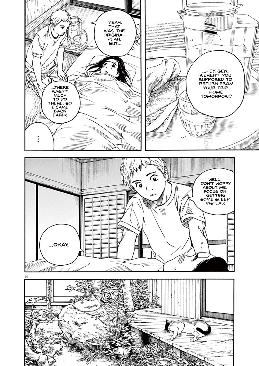 Neko no Otera no Chion-san Chapter 42 page 14 - Chapter 42: Cat, Wind Chime and Chion.