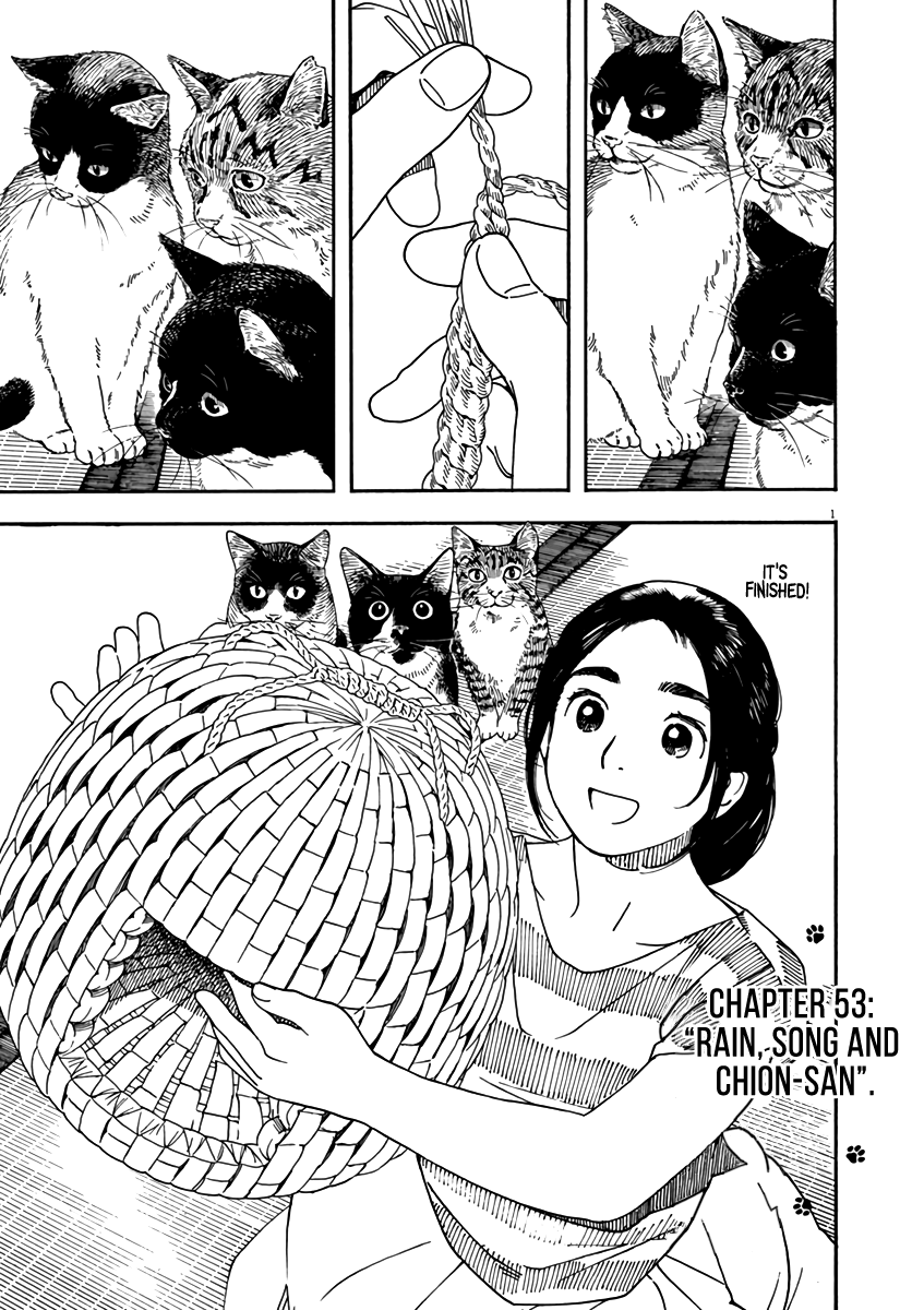 Neko no Otera no Chion-san Chapter 53 page 1 - Chapter 53: Rain, Song and Chion