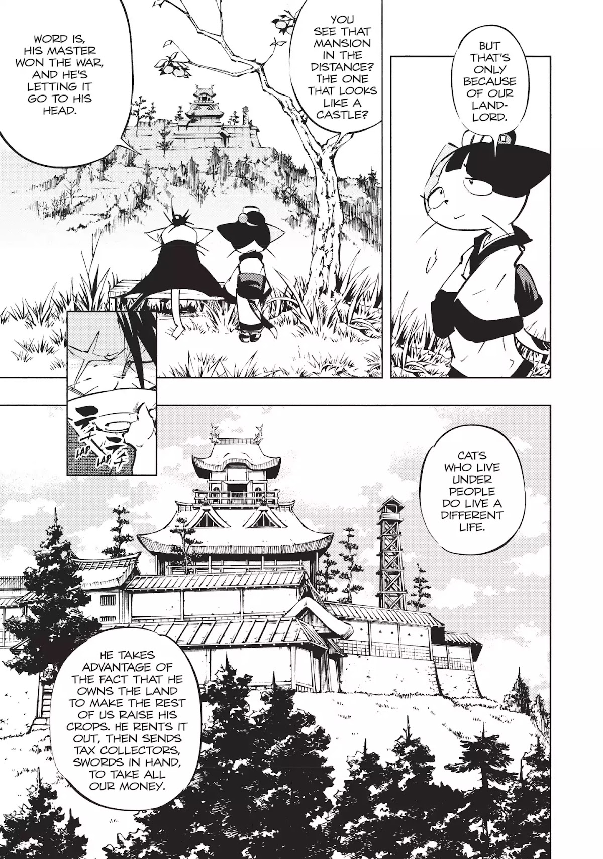 Nekogahara: Stray Cat Samurai Chapter 1 page 10 - Chapter 1: The Bell Rings When the Cat Draws His Sword