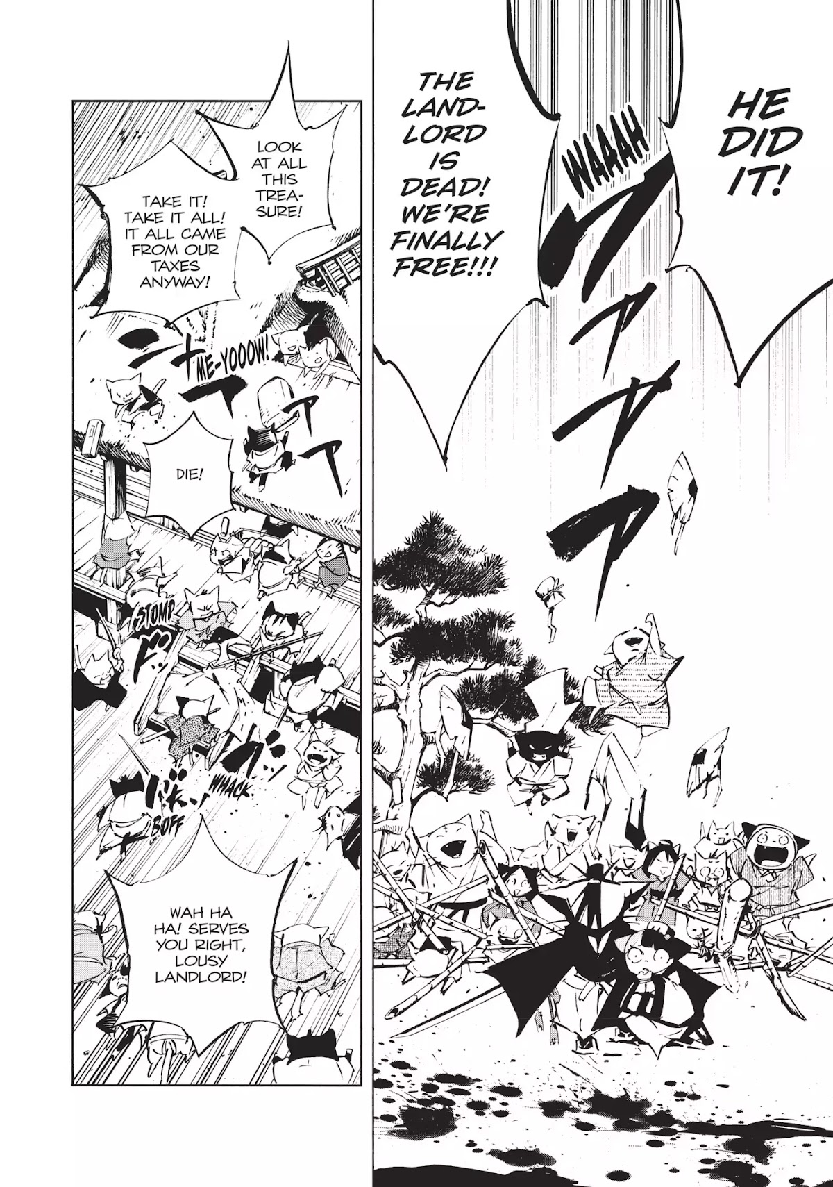 Nekogahara: Stray Cat Samurai Chapter 1 page 40 - Chapter 1: The Bell Rings When the Cat Draws His Sword