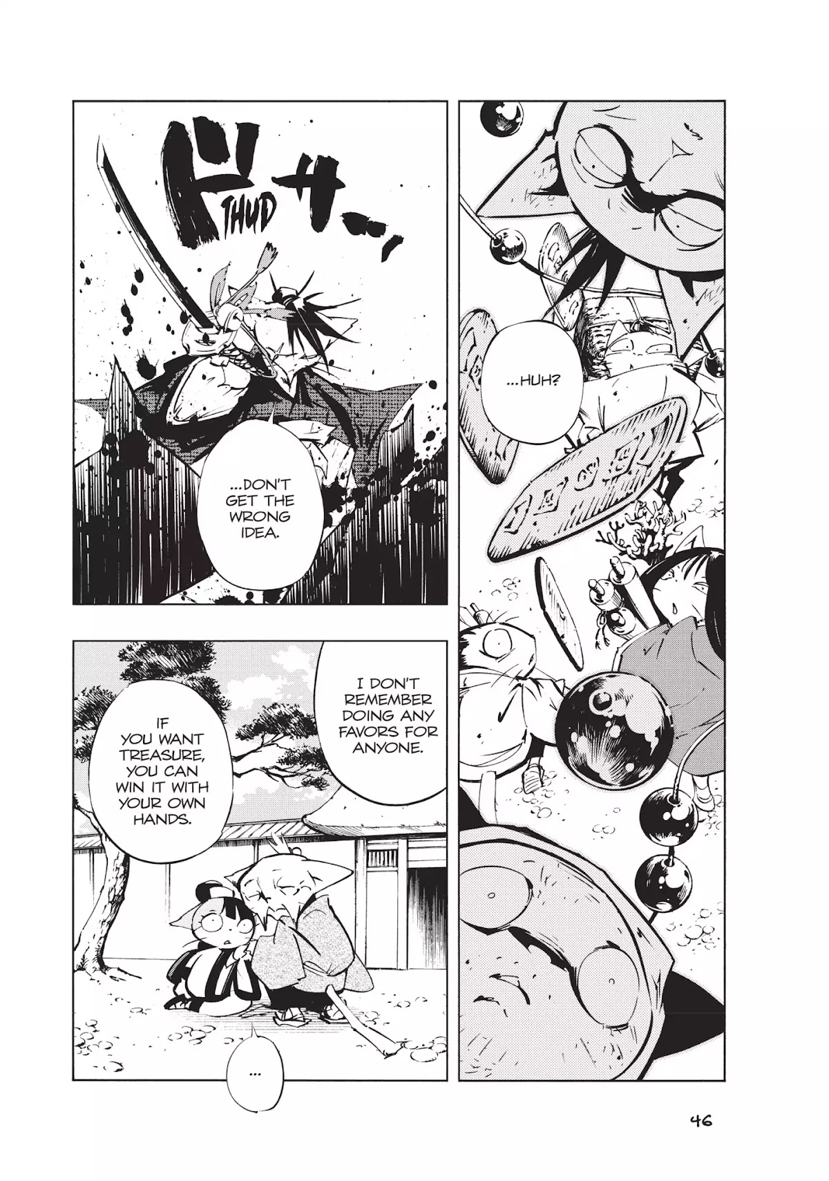 Nekogahara: Stray Cat Samurai Chapter 1 page 42 - Chapter 1: The Bell Rings When the Cat Draws His Sword