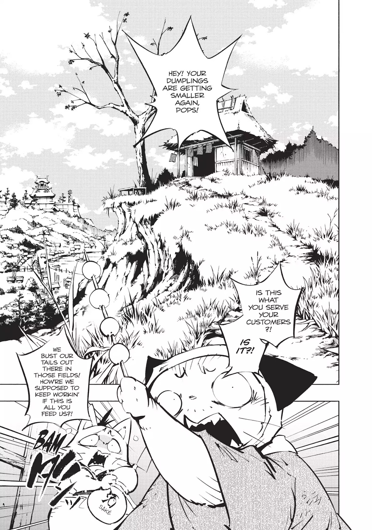 Nekogahara: Stray Cat Samurai Chapter 1 page 6 - Chapter 1: The Bell Rings When the Cat Draws His Sword