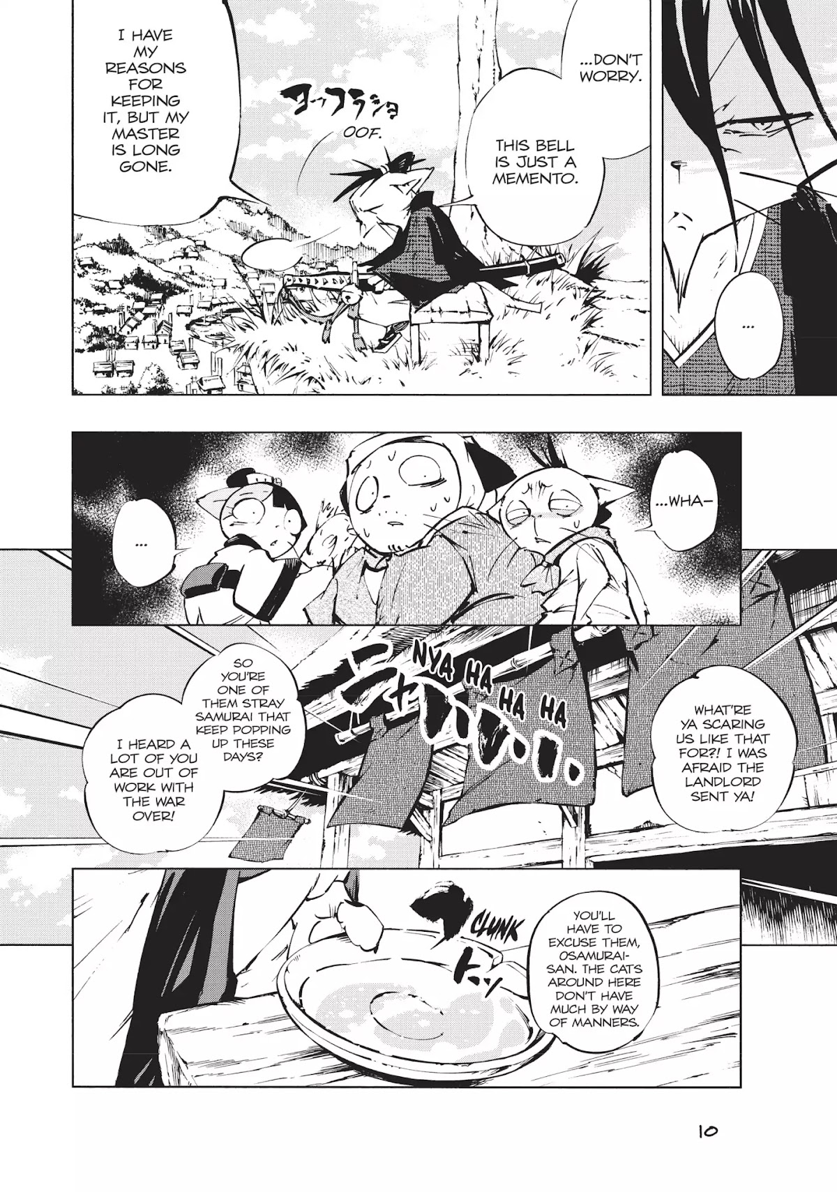 Nekogahara: Stray Cat Samurai Chapter 1 page 9 - Chapter 1: The Bell Rings When the Cat Draws His Sword
