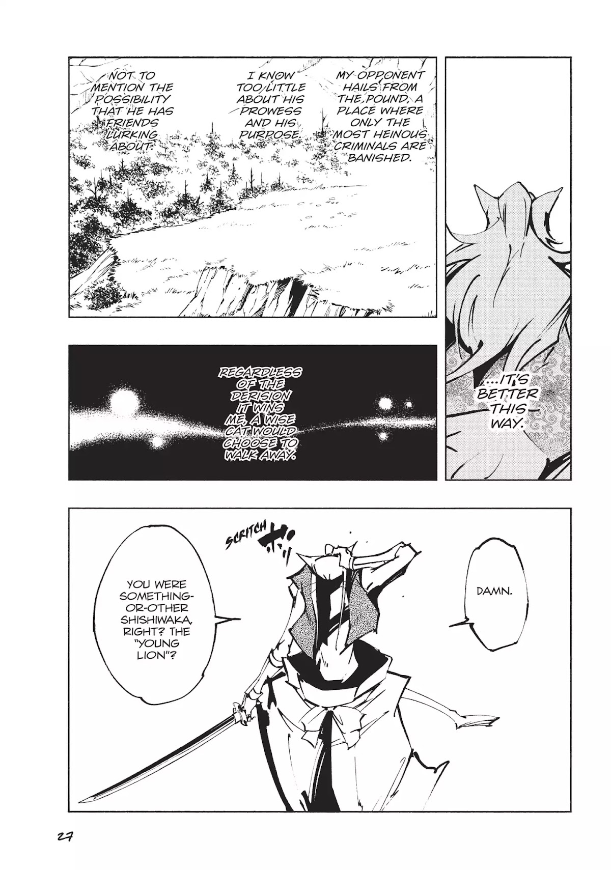 Nekogahara: Stray Cat Samurai Chapter 13 page 5 - Chapter 13: Norwegian Wood, Act One