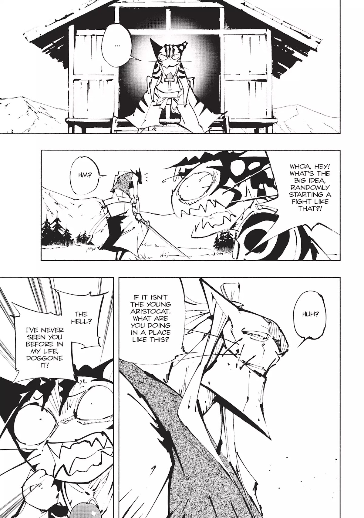 Nekogahara: Stray Cat Samurai Chapter 14 page 7 - Chapter 14: Norwegian Wood, Act Two