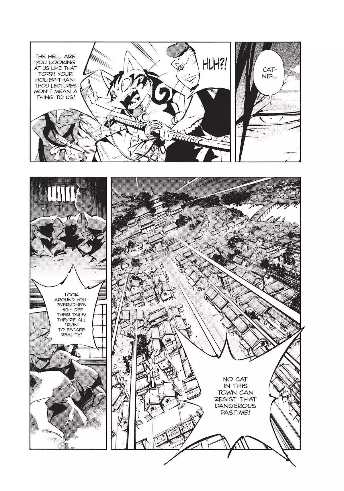 Nekogahara: Stray Cat Samurai Chapter 2 page 13 - Chapter 2: Red Dreams, Dangerous Pastimes