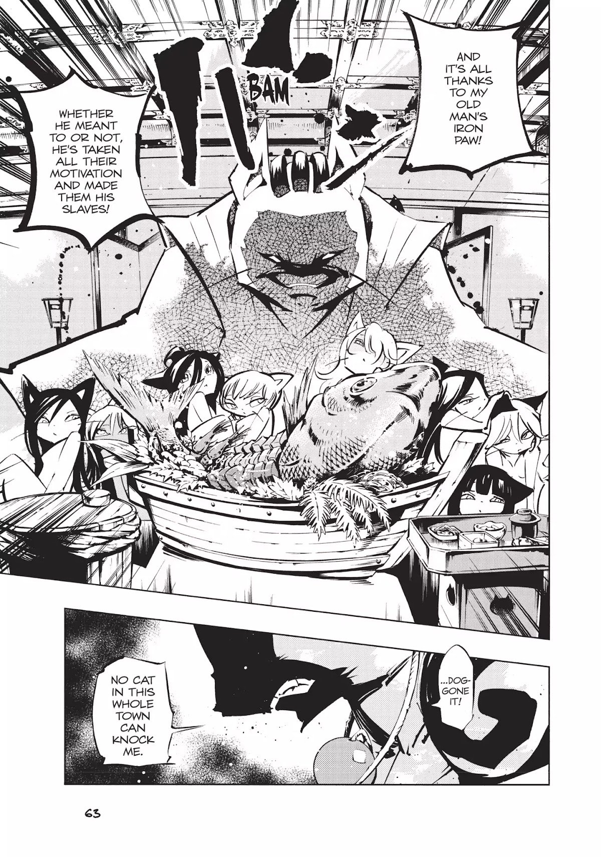 Nekogahara: Stray Cat Samurai Chapter 2 page 14 - Chapter 2: Red Dreams, Dangerous Pastimes