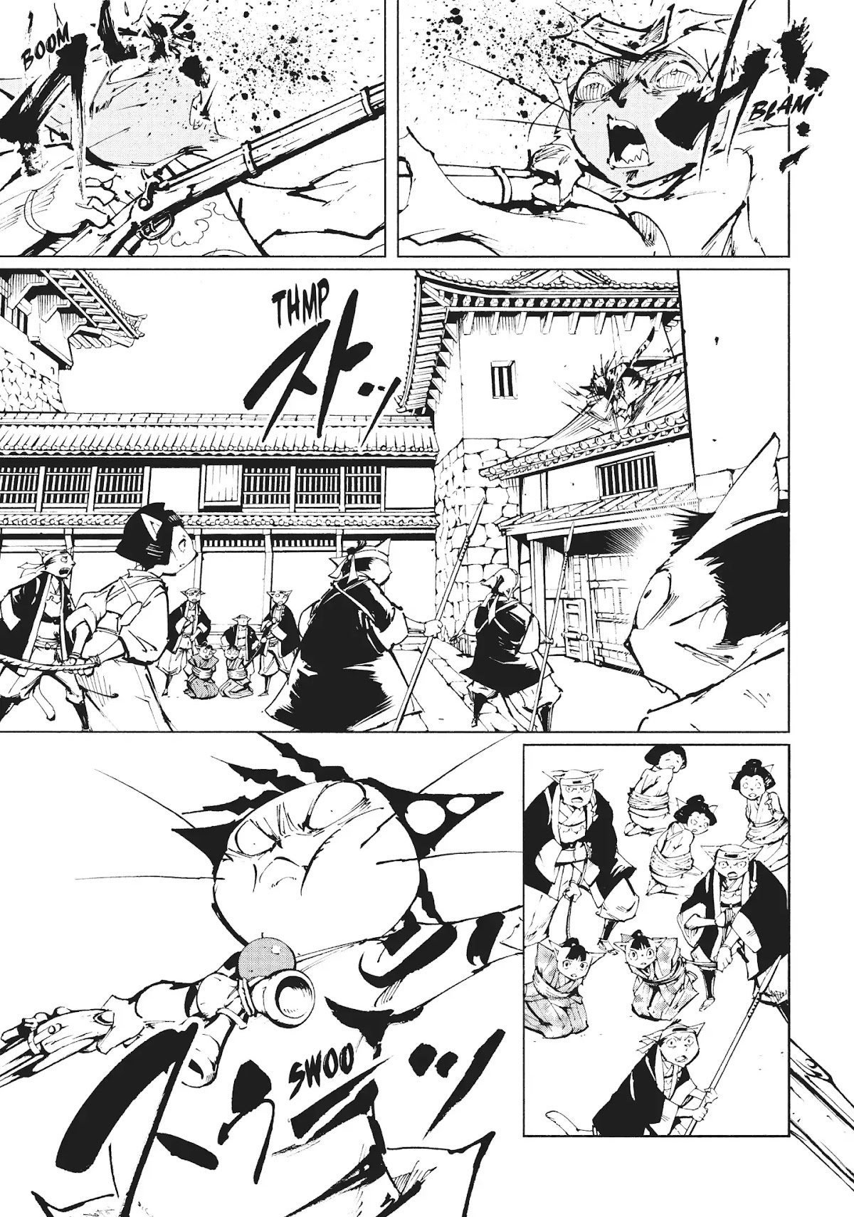 Nekogahara: Stray Cat Samurai Chapter 27 page 14 - Chapter 27: When The Cat Stands, The Bell Rings Again