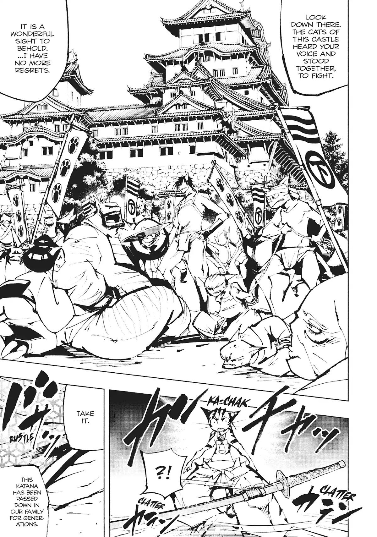 Nekogahara: Stray Cat Samurai Chapter 28 page 14 - Chapter 28: Welcome To Nekogahara!