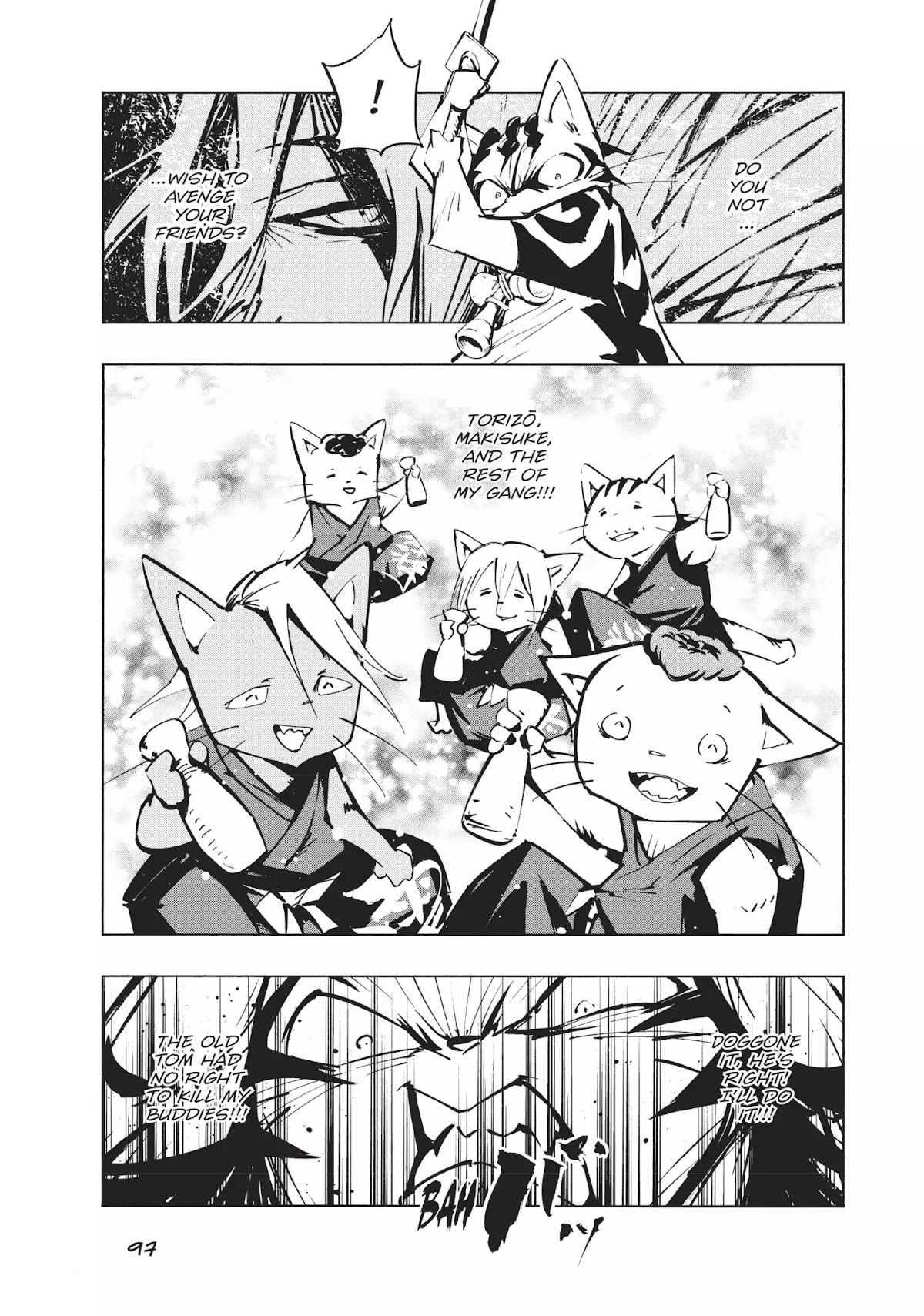 Nekogahara: Stray Cat Samurai Chapter 3 page 14 - Chapter 3: Pompey Sass