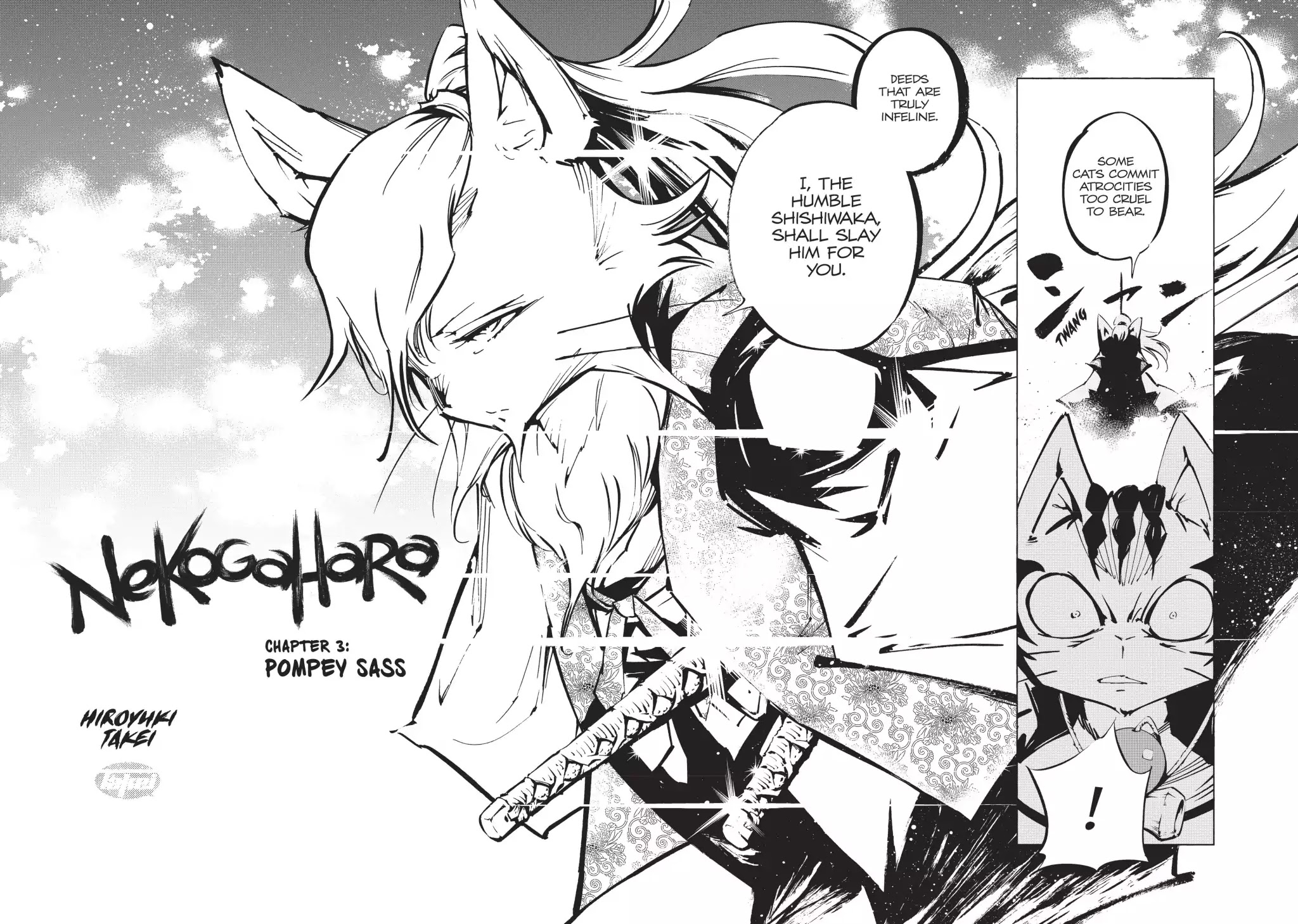 Nekogahara: Stray Cat Samurai Chapter 3 page 2 - Chapter 3: Pompey Sass