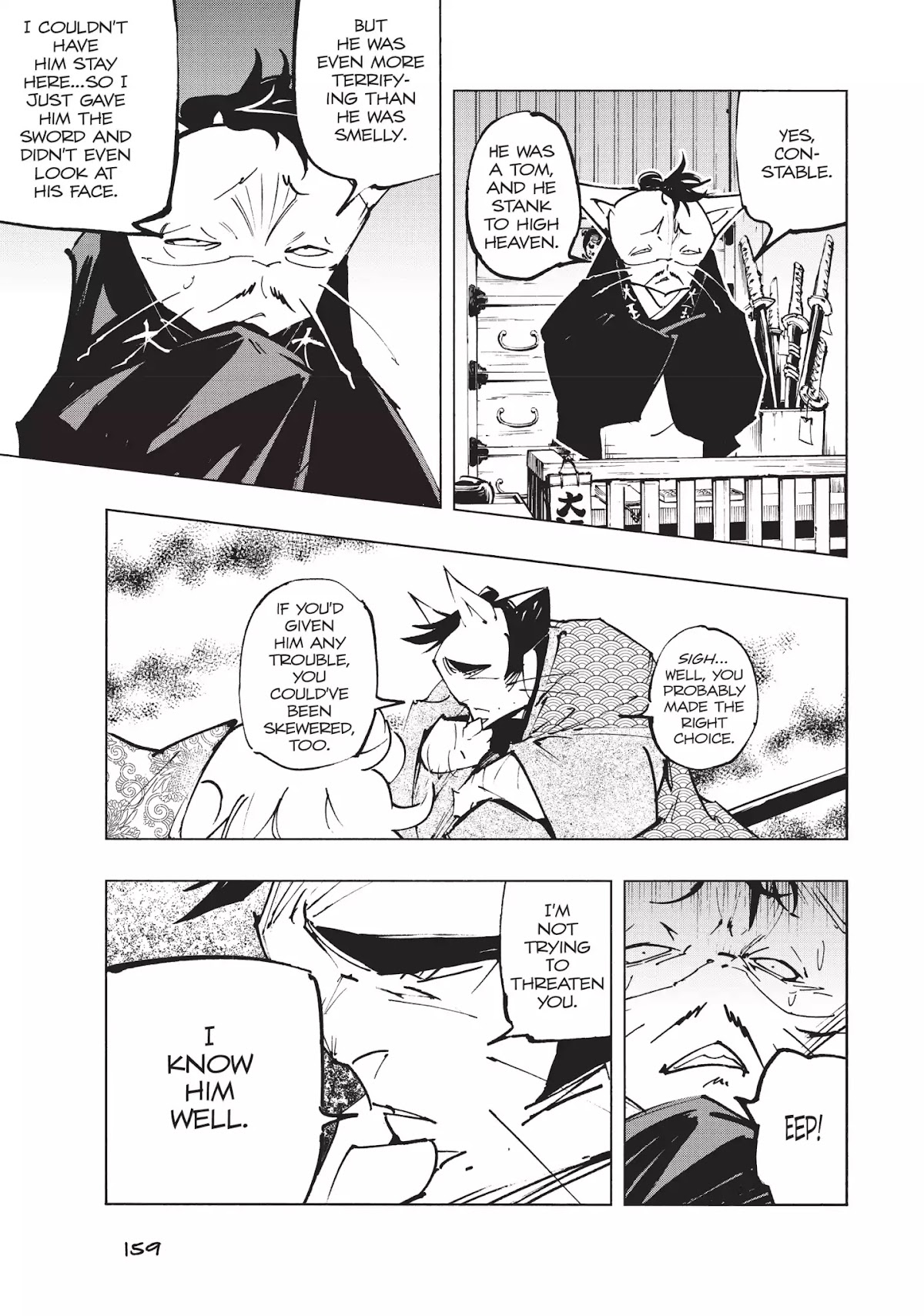 Nekogahara: Stray Cat Samurai Chapter 6 page 5 - Chapter 6: Peach Fuzz, Deep Penetration Agent