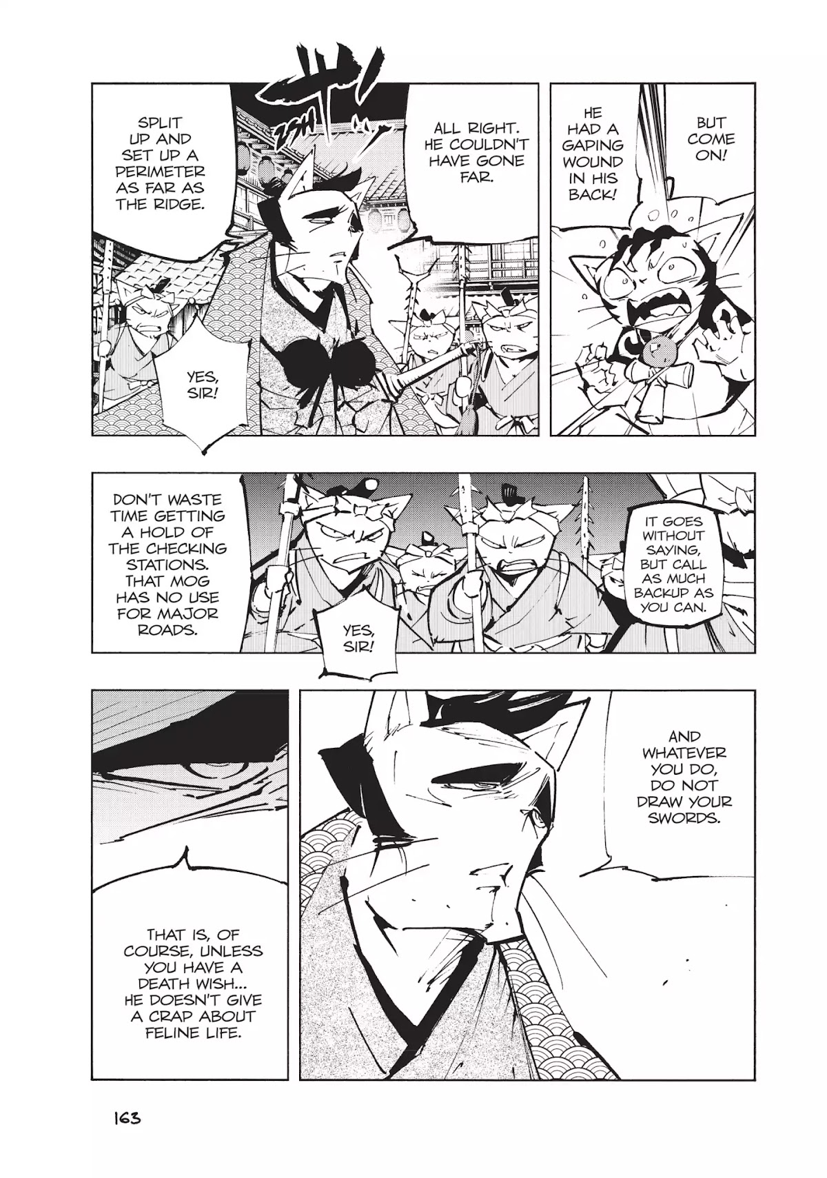 Nekogahara: Stray Cat Samurai Chapter 6 page 8 - Chapter 6: Peach Fuzz, Deep Penetration Agent