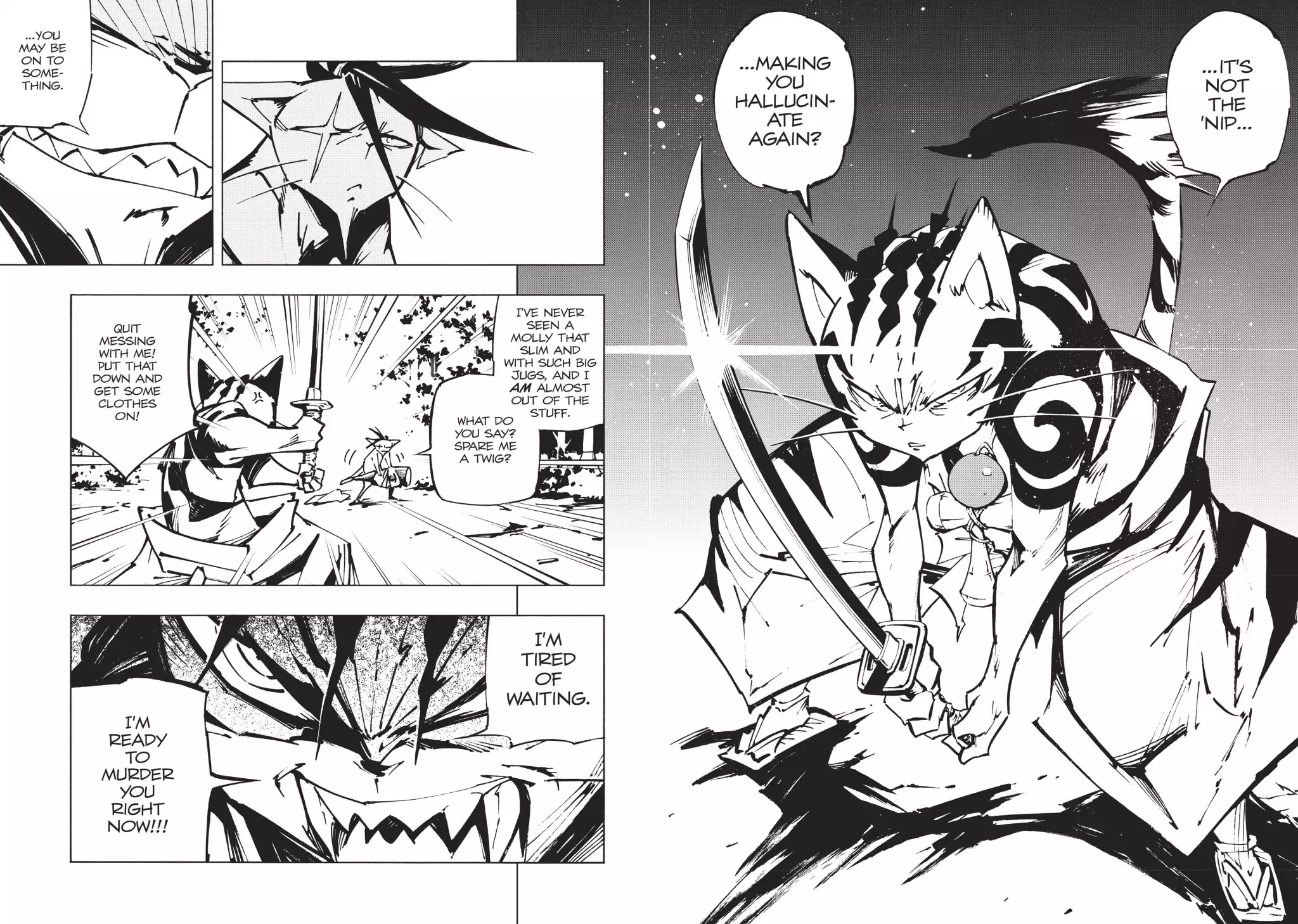 Nekogahara: Stray Cat Samurai Chapter 8 page 14 - Chapter 8: Au Naturel Enemies