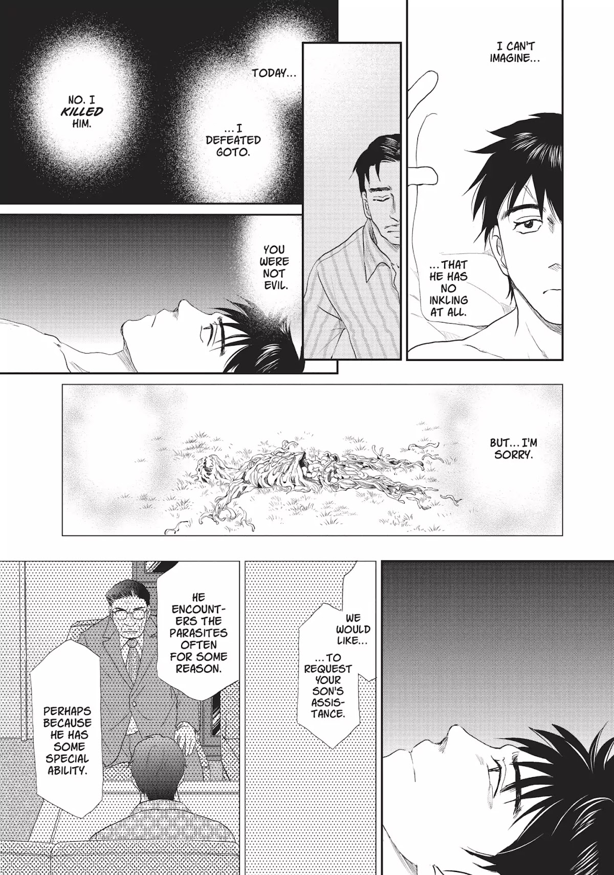 Neo Parasyte F Chapter 15 page 12 - Chapter 15: Vol.1 Case 15: Yuri Narushima | A New One [END]