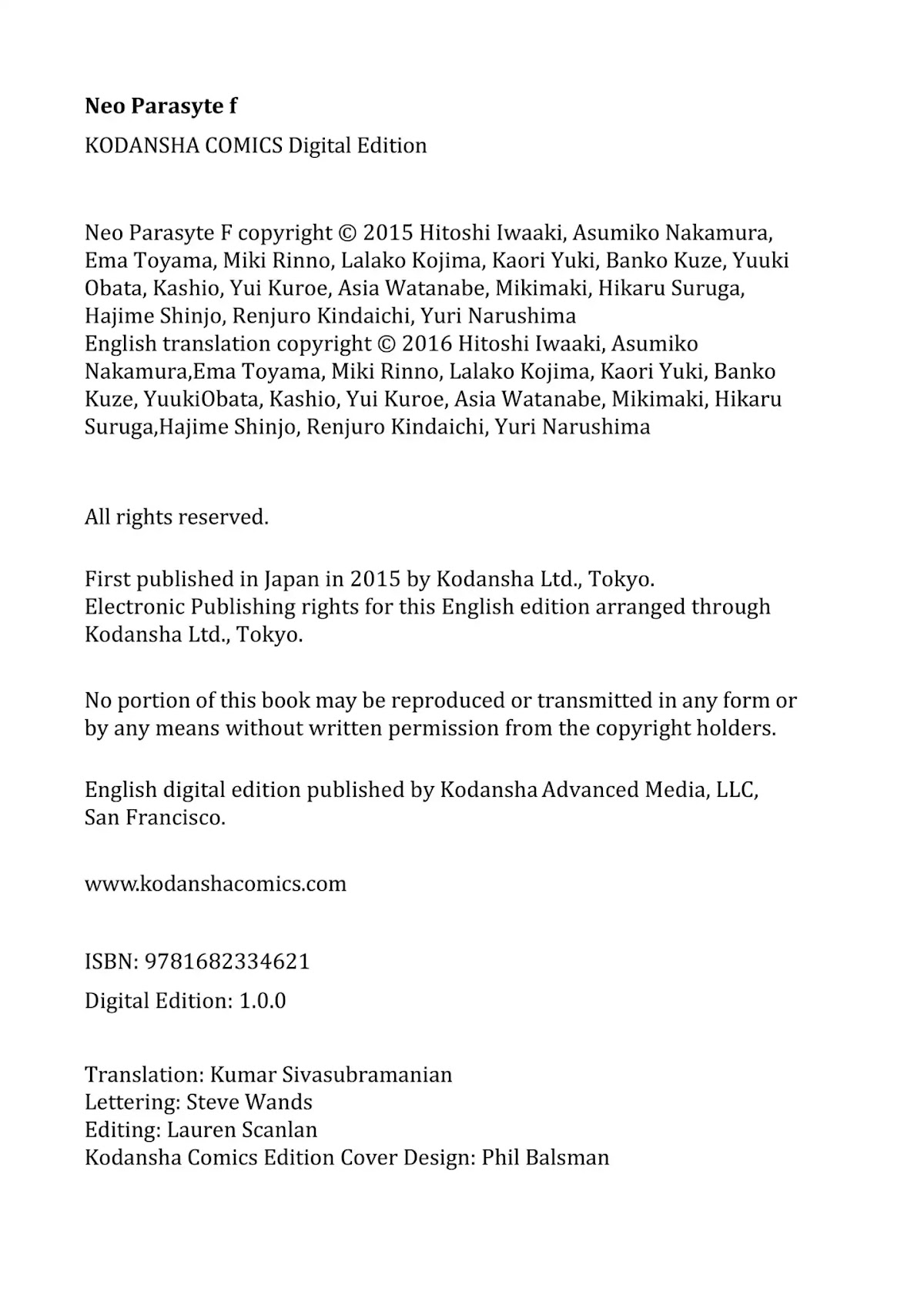 Neo Parasyte F Chapter 15 page 27 - Chapter 15: Vol.1 Case 15: Yuri Narushima | A New One [END]