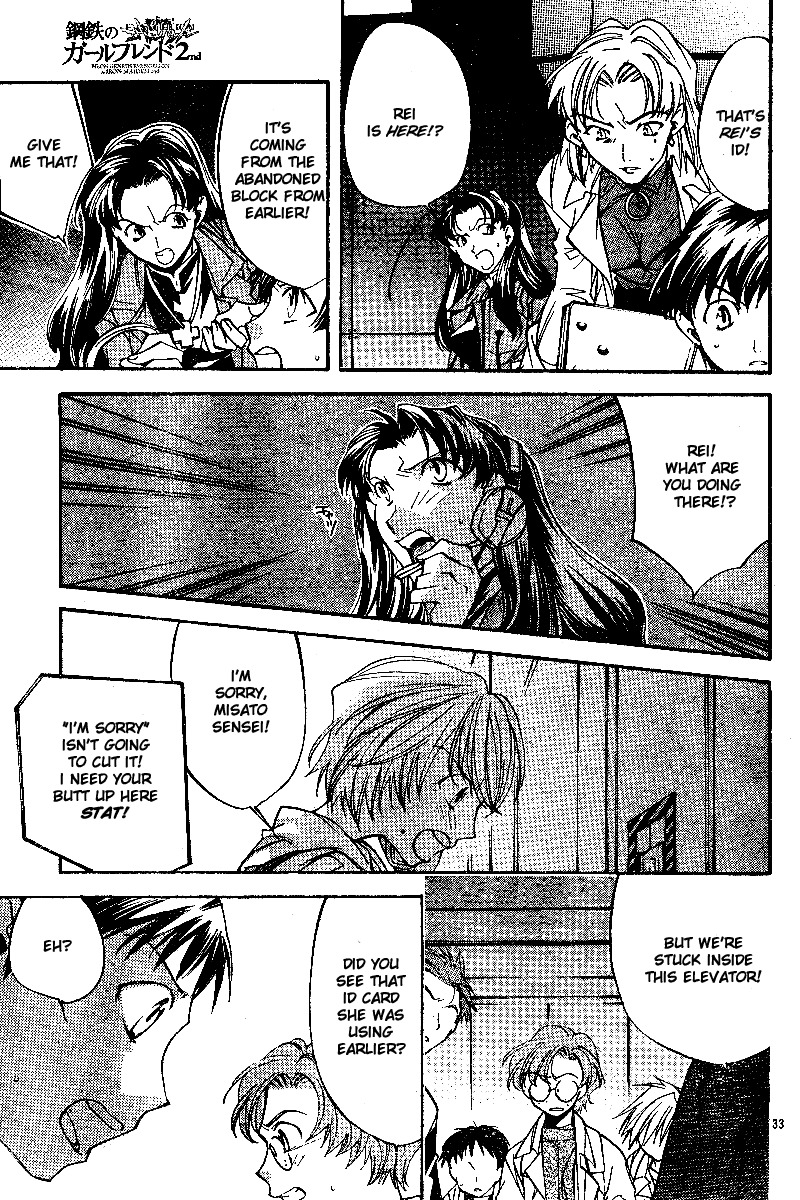 Neon Genesis Evangelion: Koutetsu no Girlfriend 2nd Chapter 7 page 33 - Chapter 7: Cave Expedition