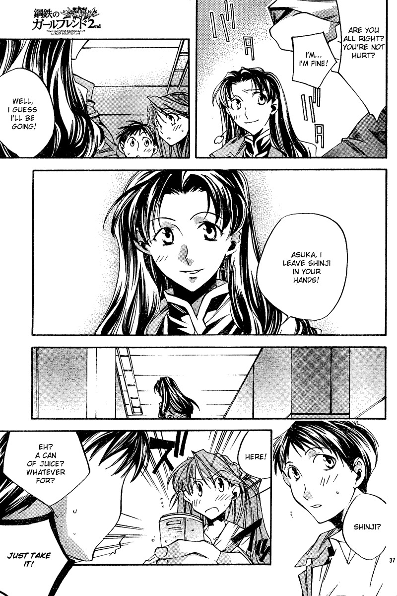 Neon Genesis Evangelion: Koutetsu no Girlfriend 2nd Chapter 8 page 38 - Chapter 8: First Battle