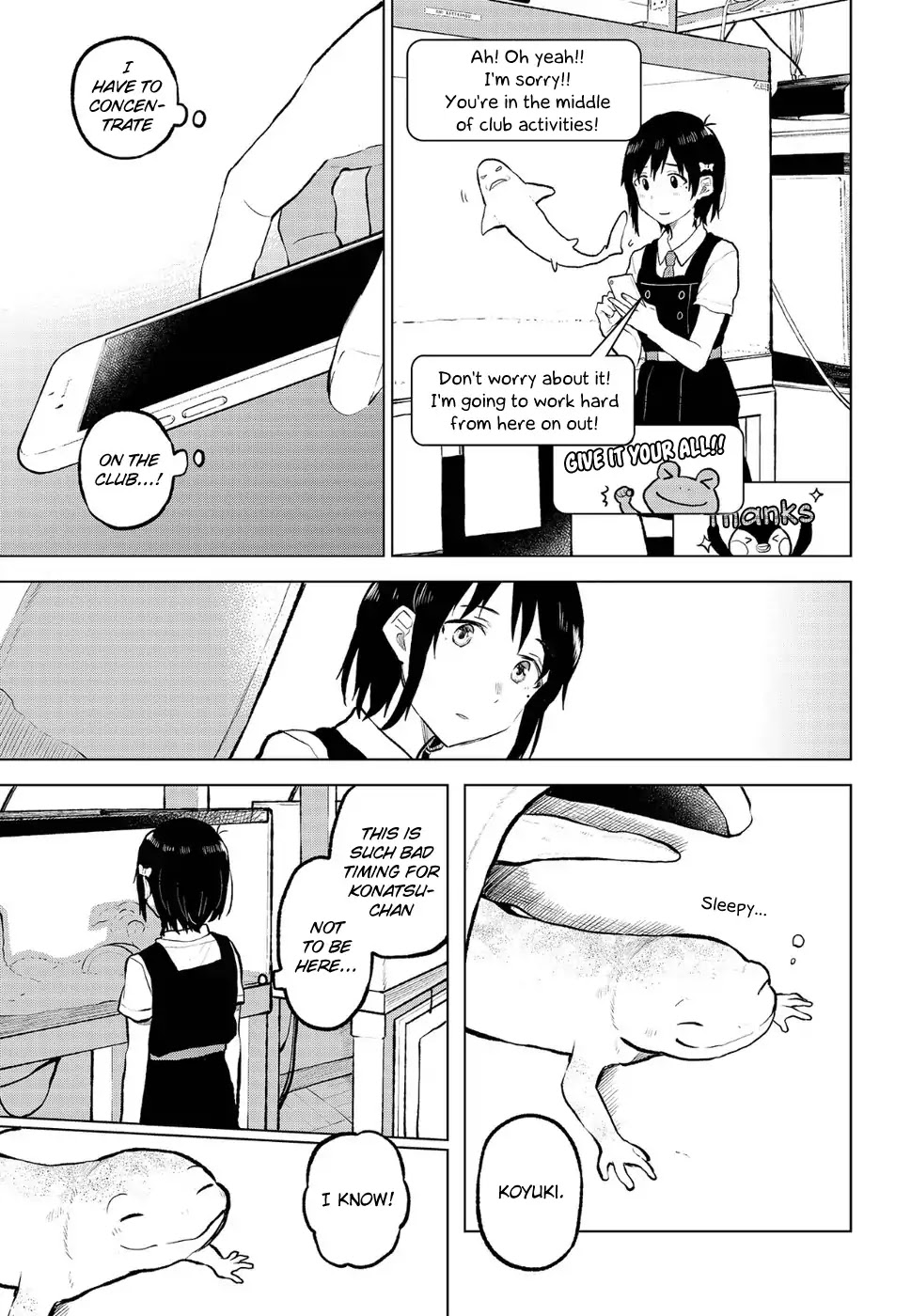 Nettaigyo wa Yuki ni Kogareru Chapter 10 page 15 - Chapter 10: Koyuki Honami Can't Concentrate.