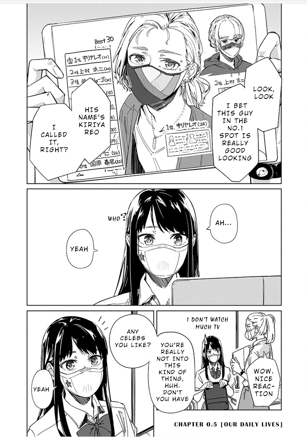 New Normal Chapter 7.5 page 1 - Chapter 7.5: Our Daily Lives (actually it is 0.5)