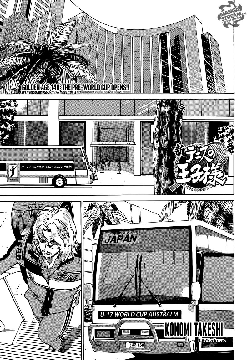 New Prince of Tennis Chapter 140 page 1 - Chapter 140 : The Pre-World Cup Opens!!