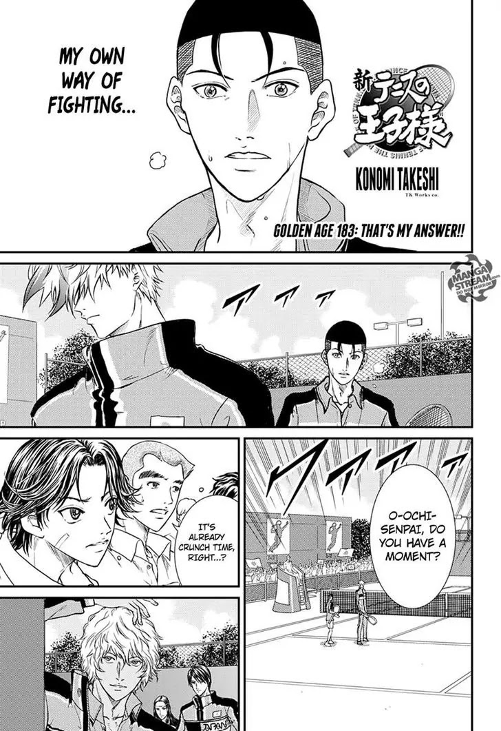 New Prince of Tennis Chapter 183 page 1 - Chapter 183 : That's My Answer!!