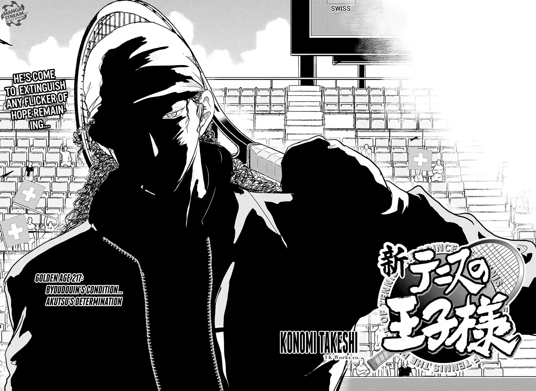 New Prince of Tennis Chapter 217 page 3 - Chapter 217: Byoudouin's Condition... Akutsu's Determination