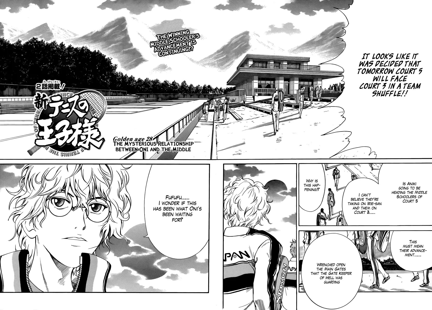 New Prince of Tennis Chapter 28 page 1 - Chapter 28 : The Mysterious Relationship Between Oni and the middle