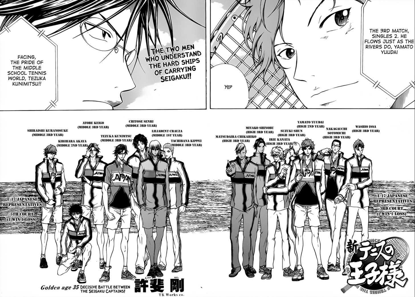 New Prince of Tennis Chapter 35 page 2 - Chapter 35 : Decisive Battle Between the Seigaku Captains!