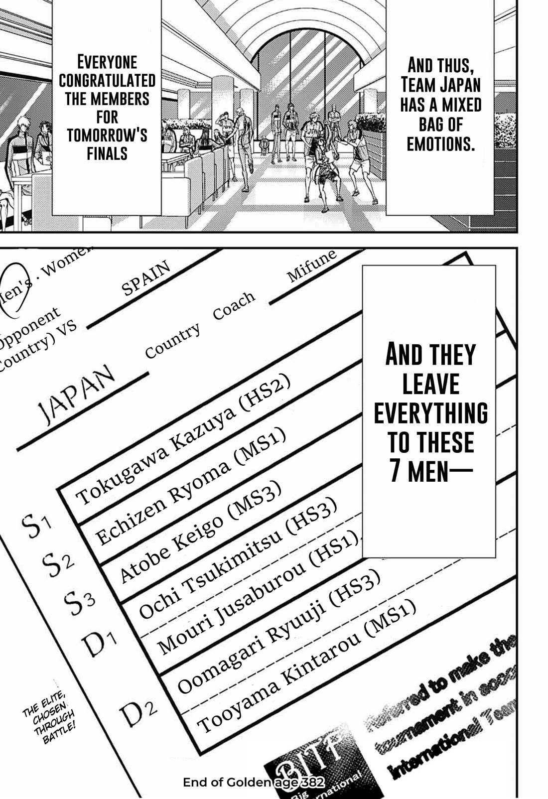 New Prince of Tennis Chapter 382 page 10 - Chapter 382: I will not let you through, even if I die!